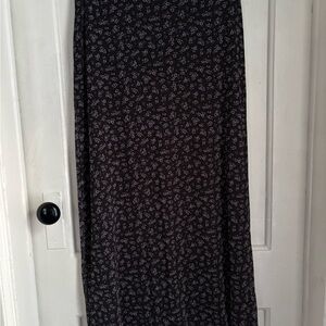 Floral Black Skirt